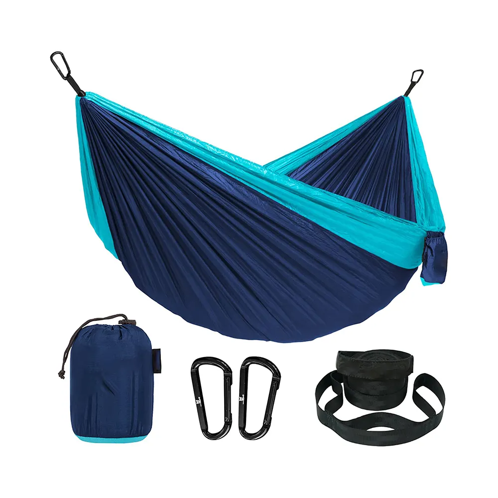 Save Factory Nylon Single Or Double Tree Hammock Portable Outdoor Camping Hammock For Hiking Backpacking Outdoor Camping