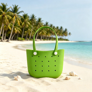 Bolsa de Playa Lavable de EVA, Bolso Tipo Cubo Abierto, Impermeable, Ligero y Estructurado, para Guardar Pañales y Artículos de Bebé, para Mamás - Product Image 2
