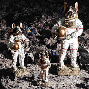 Astronaut Space Dog Resin Ornament Sculpture Home Decor Gift Artistic Craft - Product Image 1