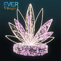 Nouvelle lumière 3d led géante en Fiber optique à motif de fleur de pissenlit