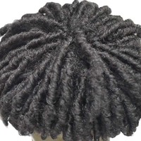 Nouveautés Perruque courte coupe pixie en fibres synthétiques de haute qualité, fabriquée à la machine, style afro torsadé naturel, fausses locks au crochet