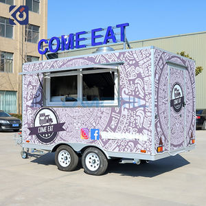 Commercial Food Van Concessão Food Truck Trailer Fast Mobile Food Truck Com Cozinha Completa Hot Dog Pizza BBQ Cart - Product Image 2