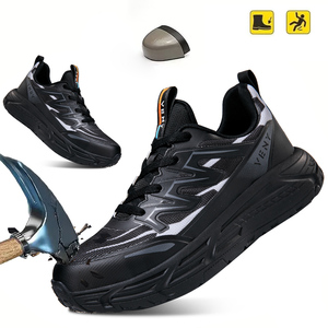 Zapatos de Protección Laboral para Hombre, con Puntera de Acero, Antiaplastamiento, Ligeros, Transpirables, Antideslizantes - Product Image 5