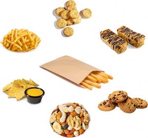 Sacs en papier kraft brun pour boulangerie, biscuits, friandises, collations, sandwichs, popcorn, petits sacs cadeaux - Product Image 2
