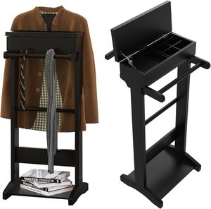202406 <span class=keywords><strong>porte</strong></span>-manteau pour entrée <span class=keywords><strong>porte</strong></span>-vêtements en <span class=keywords><strong>bois</strong></span> fête des pères cadeau <span class=keywords><strong>valet</strong></span> support vêtements support organisateur pour vêtements suspendus - Product Image 3
