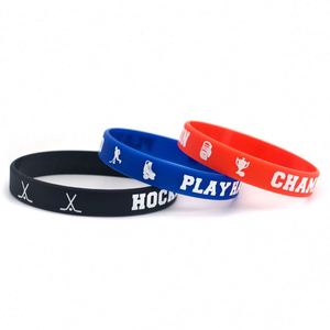 Bracelet en silicone sportif pour le hockey et le basketball, idéal pour les événements de compétition, les fêtes d'équipe et les promotions. - Product Image 6