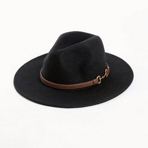 Wholesale Western Style 100% Wool Cowboy Fedora Hats With Belt High Quality Felt Hat - Product Image 2