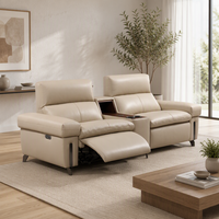 Ensemble de canapés modulaires en cuir électriques et réglables pour home cinéma, avec fonctions inclinables, vente en gros