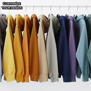 เสื้อสเวตเตอร์มีฮู้ดของผู้ชายผ้าคอตตอน100% GSM ใส่ได้ทั้งชายและหญิงมีฮู้ดขนาดใหญ่พิเศษปักโลโก้แบบลำลองใส่ได้500กำหนดเอง - Product Image 2