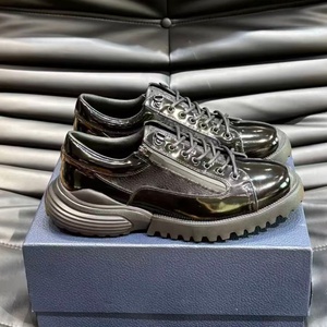 Baskets compensées en cuir à bout fermé, à lacets, semelle extérieure en caoutchouc, semelle intermédiaire en EVA, chaussures décontractées toutes saisons - Product Image 6