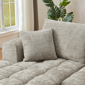 Chenille L-Shape Convertible Luxury Sectional Oversized <b>Sofa</b> Set Minimalist Design Comfy Sleeper Couch for Apartment Living Room - Product Image 4