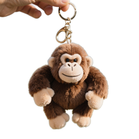 Porte-clés Gorille en Peluche Personnalisé Professionnel avec Rembourrage en Coton PP, Design Unisexe, Hauteur 11-30cm
