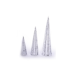 Vente en gros de cône de guirlandes de luxe avec paillettes Figurine de Noël et ornement de jouet Cadeaux de Noël parfaits - Product Image 1