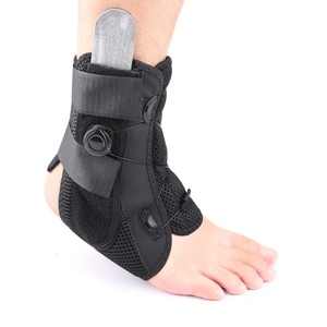 Heetverkochte verstelbare ademende PU SBR enkelbrace met draaiknop, aluminium <span class=keywords><strong>splint</strong></span>, compressie en stabiliserende ondersteuning - Product Image 6