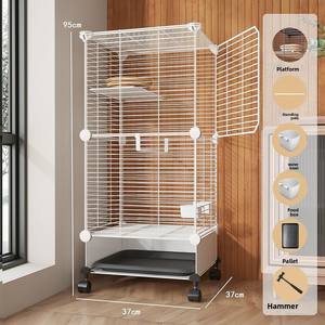 Grande gabbia per uccelli in metallo di lusso Extra-Large gabbia per pappagalli con chiusura a bottone eco-friendly Design robusto vendita di articoli per animali domestici - Product Image 4