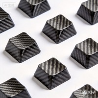 Carbon Fiber Anti-Pill Batik Pattern Hexagon Style Very Lightweight Keyboard Keycaps-Accessories