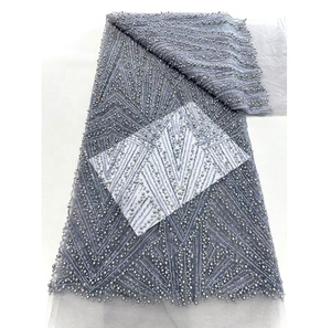 Cuentas <span class=keywords><strong>de</strong></span> lujo Bonito vestido francés <span class=keywords><strong>de</strong></span> <span class=keywords><strong>boda</strong></span> para mujer Hermosa secuencia Encaje <span class=keywords><strong>de</strong></span> red con cuentas bordadas Vestido <span class=keywords><strong>de</strong></span> novia <span class=keywords><strong>civil</strong></span> con cuentas - Product Image 6