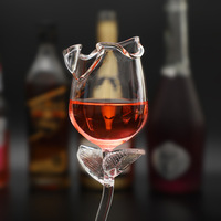 Ventes en gros d'usine Verre à vin en verre borosilicate de haute qualité Flûte à champagne Forme de rose Verre à vin pour mariage