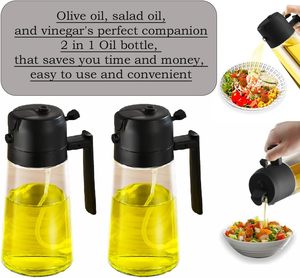 Wholesale Multifunction <b>Glass</b> 2 in 1 Oil Vinegar Dispenser Bottle Olive Sprayers <b>Spray</b> for Kitchen Cooking - Product Image 6