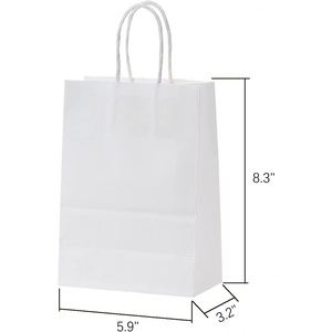 Paper Party Kraft Gift Bags with Handle Small for Christmas Birthday <b>Wedding</b> and Party Celebrations Heavy Duty Paper Bag - Product Image 4
