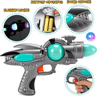 Pistol Mainan Luar Angkasa Elektrik dengan Lampu LED Berkedip dan Suara Laser untuk Bermain Peran Alien Blaster Pistol untuk Petualangan Sci-Fi