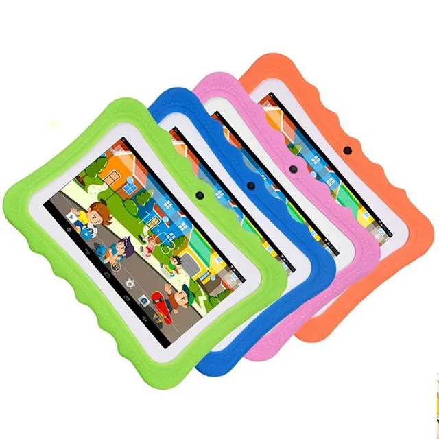 Tablet barato para crianças MTK6735 Quad Core 1024X600IPS, tablet educacional Android de 7 polegadas com câmera dupla e revestimento protetor, 7 polegadas