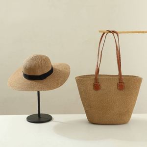 Wholesale Beach <b>Hat</b> for Women Bag Set for Ladies Summer Beach Sun <b>Hat</b> Fashion Tote Beach Shoulder Bag and <b>Straw</b> <b>Hats</b> - Product Image 3