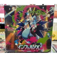 Boîte de boosters japonaise Pokémon Mega Charizard X M2 Inferno X avec des cartes du type Dragon de feu, incluant des cartes Holo et Art Rares