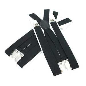 Adjustable Elastic 2.5cm Solid Color Men's <strong>Belt</strong> and Unisex X-Back Braces Customized Black Polyester <strong>Suspenders</strong> <strong>for</strong> Men <strong>Women</strong> - Product Image 6