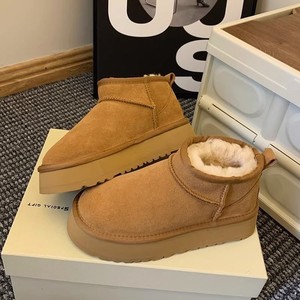 <span class=keywords><strong>Botas</strong></span> <span class=keywords><strong>de</strong></span> Nieve para Mujer con <span class=keywords><strong>Plataforma</strong></span> Alta, Zapatos Casuales Cómodos para Invierno, <span class=keywords><strong>de</strong></span> Lana y Cuero <span class=keywords><strong>de</strong></span> Alta Calidad OEM GG - Product Image 3