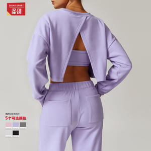 Sweat-shirt à capuche en molleton français pour homme Disko Sport, couleur unie, col rond, coupe ample, vêtements de sport pour adultes - Product Image 3