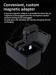 Custodia per scatola di ricarica per padelle per microfono Wireless GO II I batteria integrata custodia ricaricabile da 2400mAh per Rode - Product Image 5
