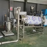 Drum Pinda Popcorn Frietjes Gebakken Voedsel Aardappelchips Snacks Kruidenmachine Achthoekige Pinda-Smaakstof Coatingmachine