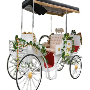 Customizable Modern Electric Royal Wedding Carriage Double-Row Cinderella Car 4 Wheels Horse Drawn Style 2-4 Persons Capacity - Product Image 1