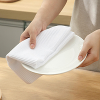Chiffon de nettoyage pour bar, torchon de cuisine, serviettes lavables en machine, essentiel quotidien pour la cuisine, chiffon de bar utilitaire, blanc