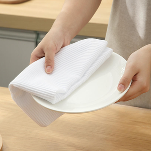 Bar Mop Cleaning Kitchen Dish Cloth <b>Towels</b> Machine Washable Everyday Kitchen Basic Utility Bar Mop Dishcloth White - Product Image 5