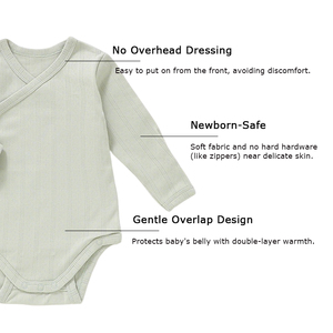 ชุดรอมเปอร์เด็กทารกผ้าโปร่งลายปอยเลต์ แจ็คการ์ด สำหรับฤดูร้อน ปรับระดับได้ที่เป้า ชุดกิโมโนเด็กแรกเกิด ชุดบอดี้สูทเด็ก - Product Image 3