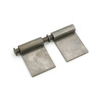 Charnières de soudure <span class=keywords><strong>2</strong></span> pièces en acier, bande de soudure pour portes, hauteur 80mm, DIN Droit, robustes pour garage, abri, machines - Product Image 1