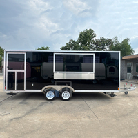 Camion-restaurant mobile homologué DOT, conforme aux normes américaines, avec balcon et véranda, entièrement équipé pour le barbecue