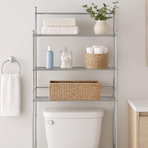 Étagère de rangement au sol noire sur mesure, taille personnalisée, pour placer du gel douche dans les toilettes 2025 - Product Image 5