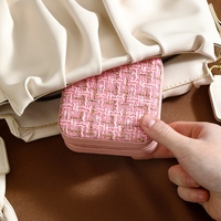 Petite boîte à bijoux de voyage simple avec fermeture éclair en cuir PU, organiseur de rangement pour cadeau de demoiselle d'honneur, boîte à bijoux pour boucles d'oreilles et bagues