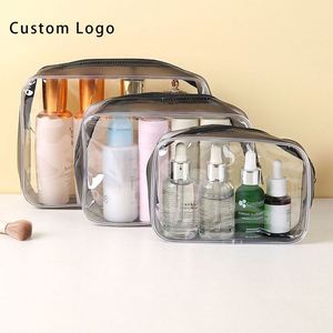 Custom Logo Printed Transparent PVC Cosmetic <b>Bag</b> Promotional Gift Makeup Organizer With Zipper - Product Image 1