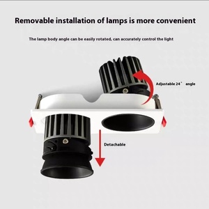 <span class=keywords><strong>Led</strong></span> tất cả nhôm độ sáng cao lõm vuông phòng ngủ văn phòng chất lượng cao chống chói điều chỉnh góc đèn - Product Image 2