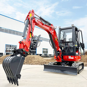 Spedizione gratuita 3.5 Ton Mini escavatore escavatore fattoria Mini cingolo scavatore Kubota motore Mini trattore escavatore macchina - Product Image 1