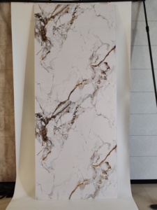 Panneau mural de douche en PVC Carrara White Marble 1/1,2 m, qualité supérieure, imperméable, finition UV, panneau décoratif pour salle de bain - Product Image 6