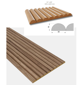 Panneaux muraux intérieurs classiques en bois massif, panneau 3D, insonorisant, imperméable, design minimaliste, design graphique, appartement, hôtel, hall - Product Image 1
