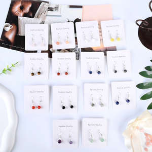 Vente flash - Boucles d'oreilles pendantes personnalisées en pierres précieuses naturelles, multicolores, fabriquées en usine, pour cadeaux de Noël - Product Image 5
