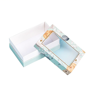 Bán buôn Tùy chỉnh màu sắc cao cấp các tông Hộp quà tặng có thể tái chế nắp và cơ sở may mặc bao bì hộp với cửa sổ rõ ràng - Product Image 4