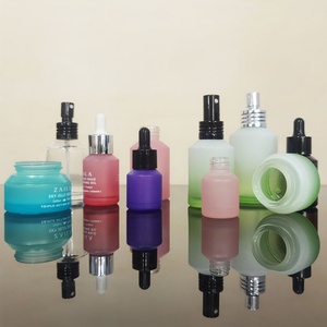 New Design Skincare Packaging <b>Empty</b> Slant Glass Cream Jar Cosmetic Dropper <b>Bottle</b> Serum Pump Dispenser Screen Printing Custom - Product Image 6