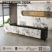 Comptoir de réception droit pour hôtel, spa, salon, clinique, bureau, boutique
